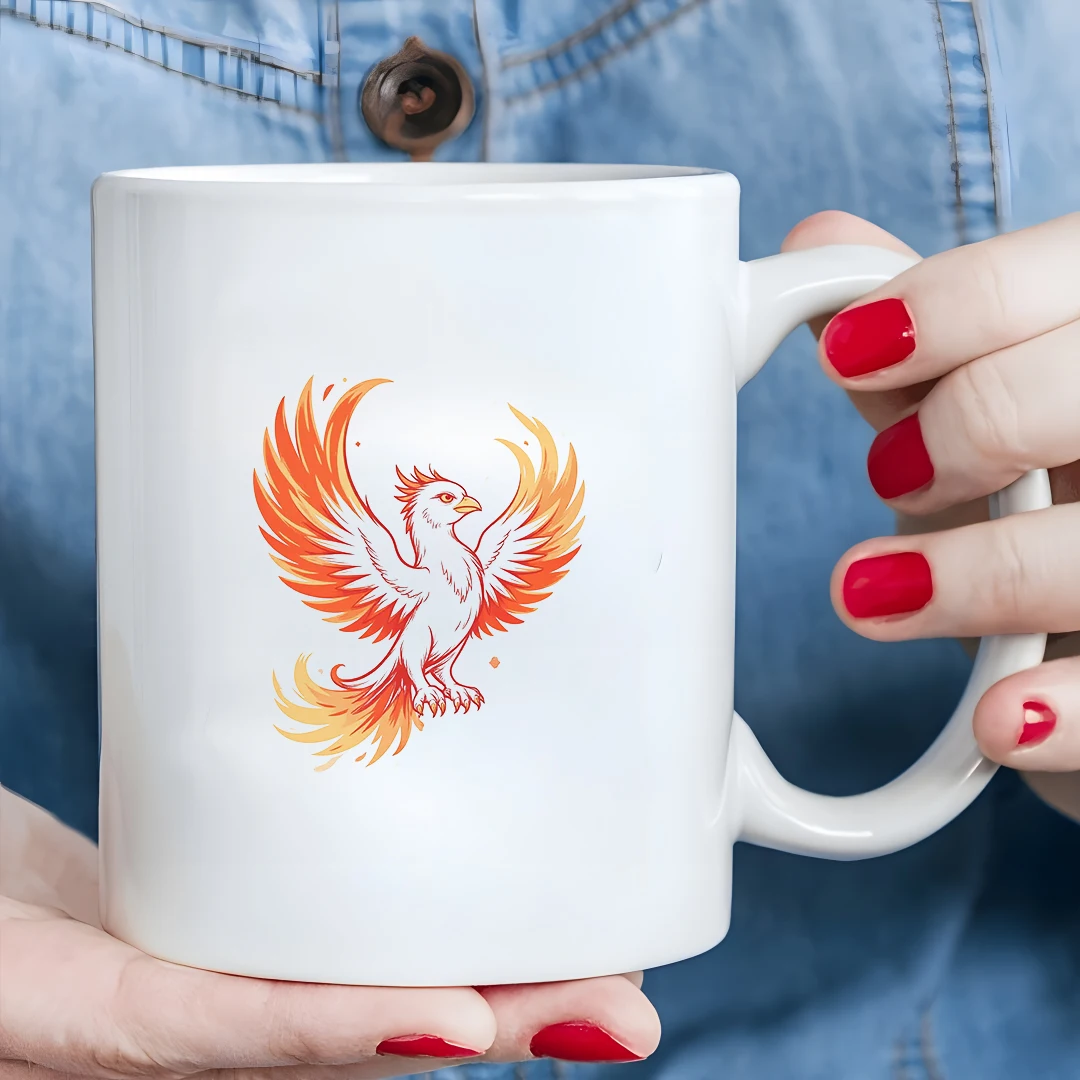 

Cartoon Phoenix Fire 11oz Mug Kids Cold & Hot Drink Cup Christmas Gift Family Office Cup