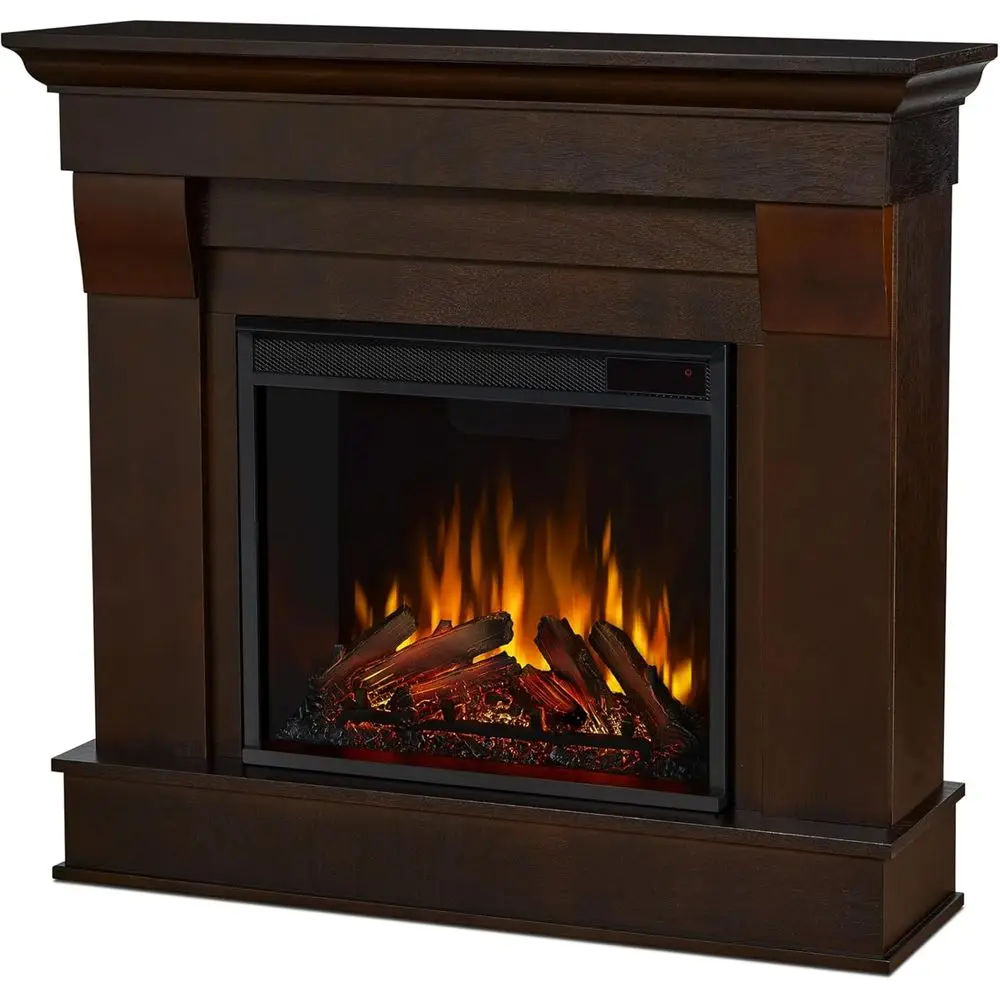 

Chateau 41 Electric Fireplace with Mantel, Adjustable Heater, Realistic Logs, and Flame Effects, Remote and Timer Functions for
