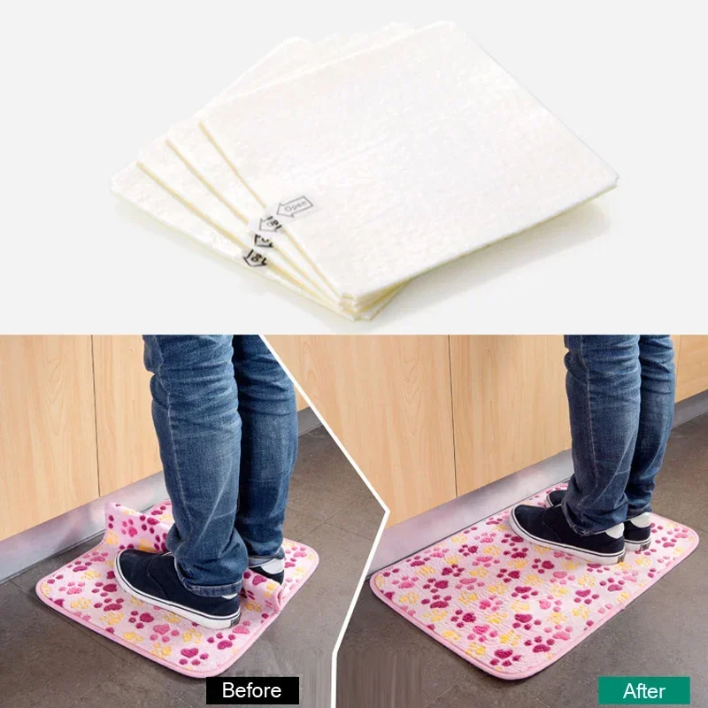 Carpet Pad Double-sided Adhesive Anti-slip Sticker 4pcs Rug Mat Floor Doormat Non Slip Non-woven Tape Sticker Gripper Paste