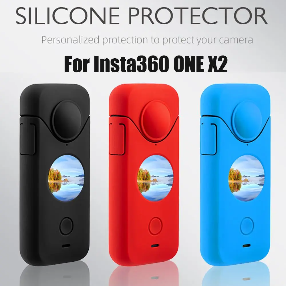 For Insta360 ONE X2 Action Camera Accessories Kits Silicone Case Body Protective Cover With Lens Cover Body Protector