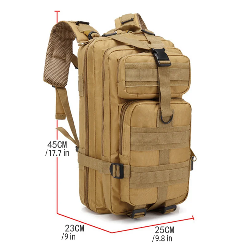 Klassischer taktischer Rucksack für Reisen, Sport, Tarntasche, Outdoor, Klettern, Jagd, Angeln, Wandern, Reiten, Camo, 3P-Pack-Tasche