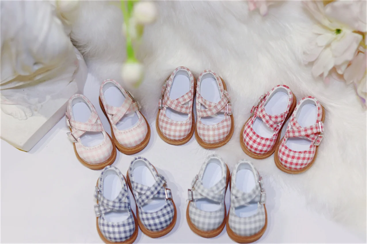 BJD Shoes 1/6, XIONGMEI,1/4 Checkered Soft Soles Shoes BJD accessories