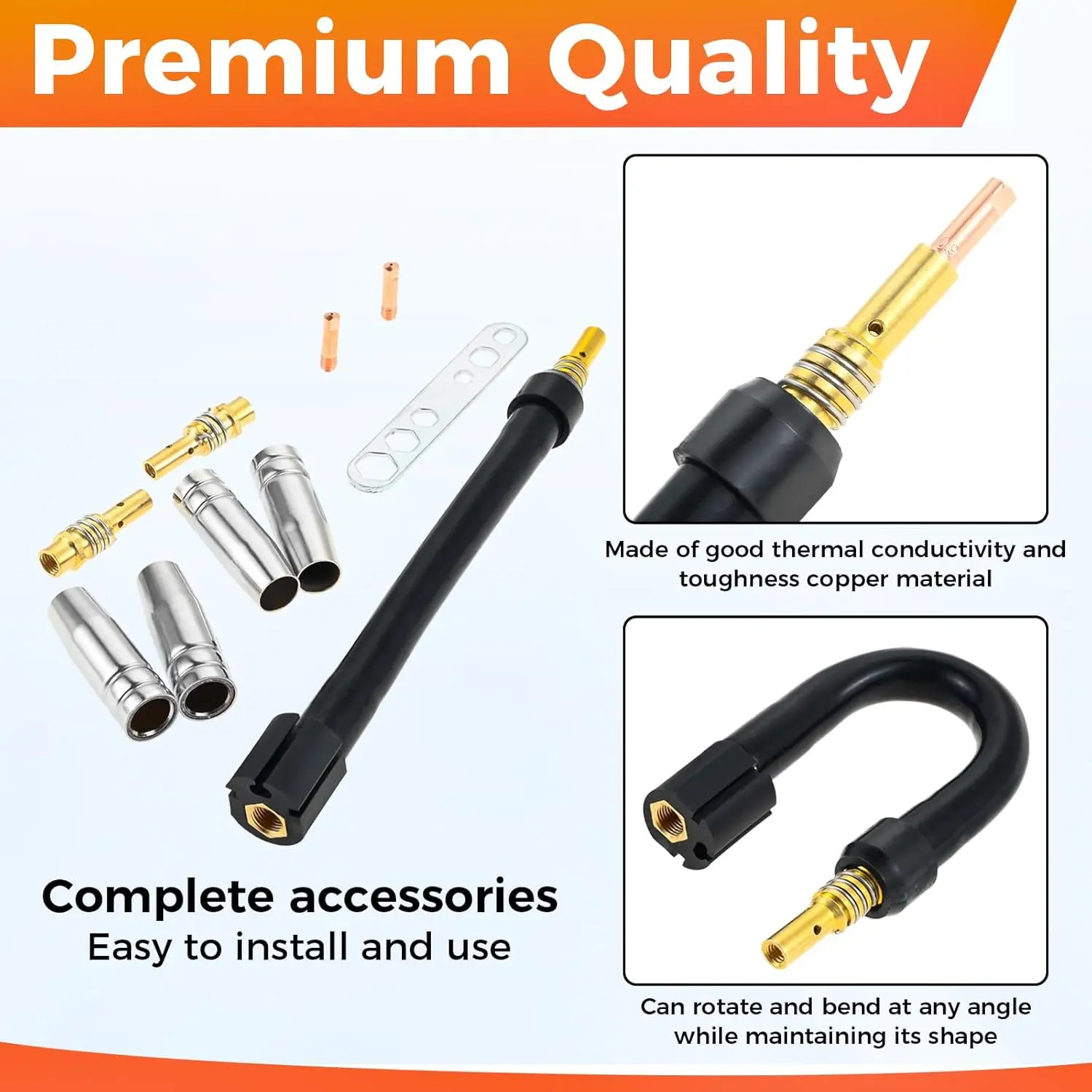 360 Flexible Mig Welding Gun Neck Extension Kit 030