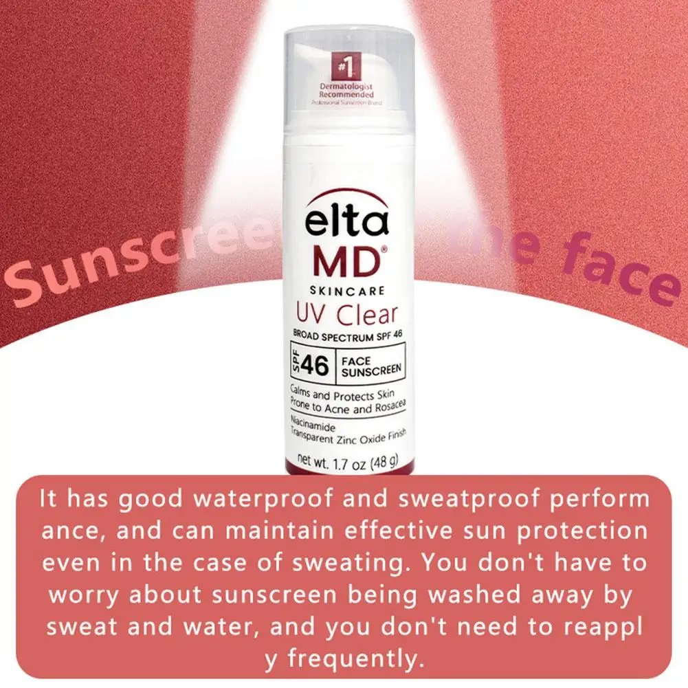 EltaMD SPF46 واقي من الشمس بالأشعة فوق البنفسجية مضاد للإشعاع ومقاوم للماء وخفيف الوزن وغير دهني معزول للوجه عصا واقية من الشمس