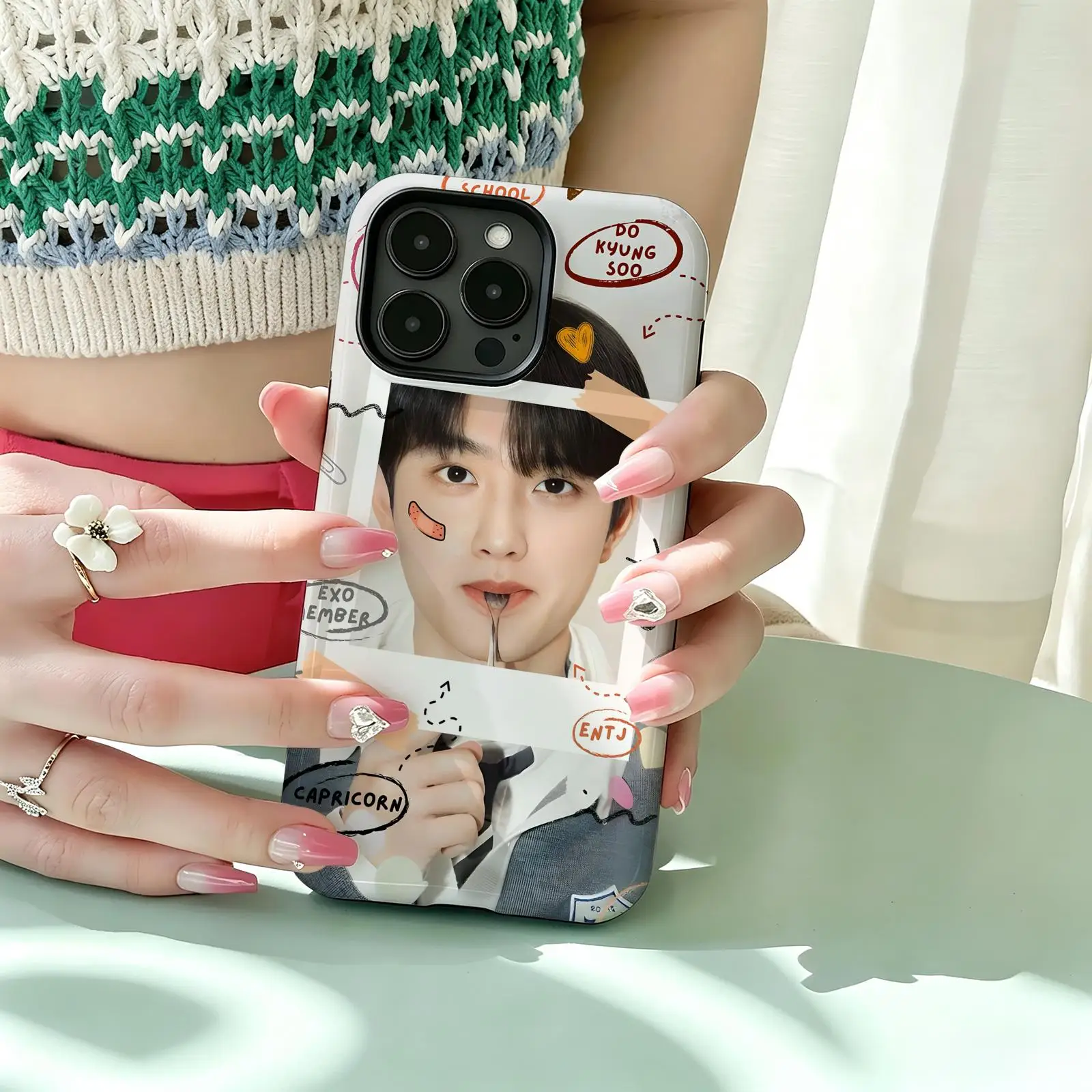 Coque de téléphone pour iPhone 17 16 16e 15 14 13 12 Plus Pro Max EXO Groupe de musique pop coréenne – Étui brillant à film magnétique