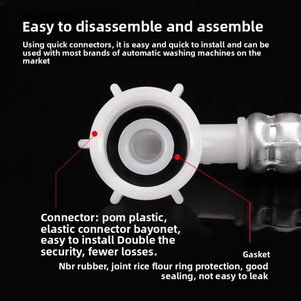 

Automatic Washing Machine Inlet Hose 3/4 Inch ‌Explosion Proof European Water Inlet Hose High Pressure Garden Water Supply Pipe