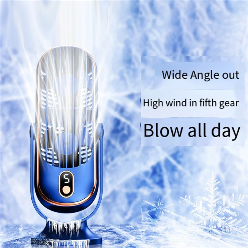 AB43-720° Flippable Bladeless Tower Fan, Oscillating Silent Fan With 5 Modes, Energy Efficient For Bedroom Office