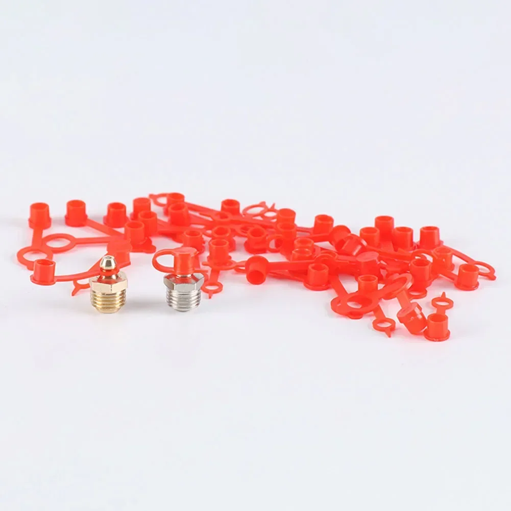 1pc Grease Nozzle Dust Cover For Grease Zerk Nipple Fitting Red Protection M6 M8 M10  Dust Cover Power Tools Replacement Parts