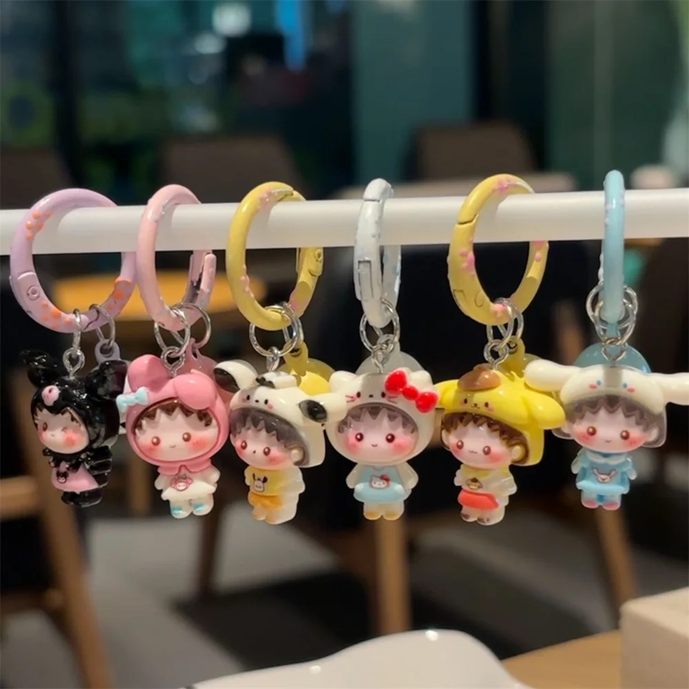 

Cartoon Keychains Student Backpacks Cute Accessories for Girls' Bags Bestie Gifts