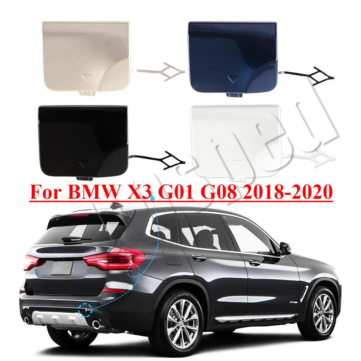 Rear Bumper Tow Hook Eye Cover Cap For BMW X3 G01 G08 2018-2020 51127498525 New