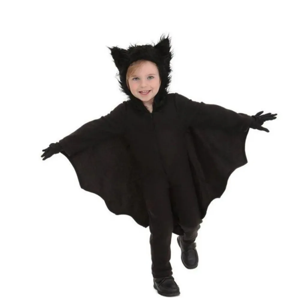 

Cool Multipurpose Bat Reaper Cloak Nightclub Bar Dress Cosplay Costume Halloween Kids Cape Coat Props Witches Robes Party