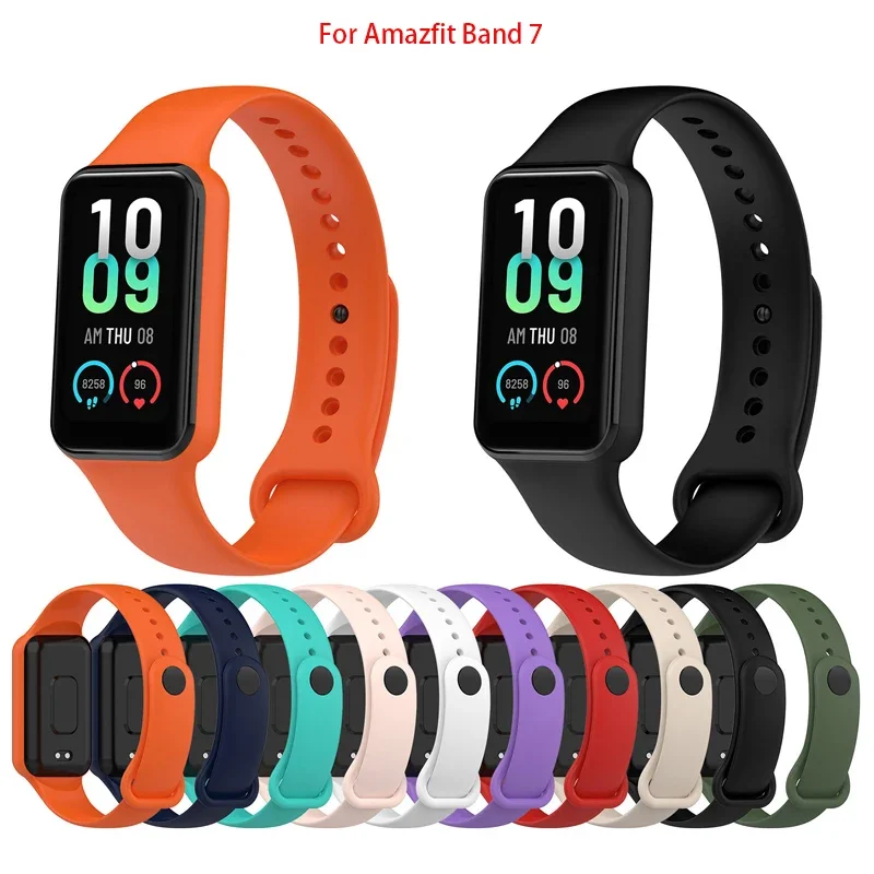 Correa de repuesto para Amazfit Band 7, pulsera deportiva de TPE suave para Amazfit Band 7