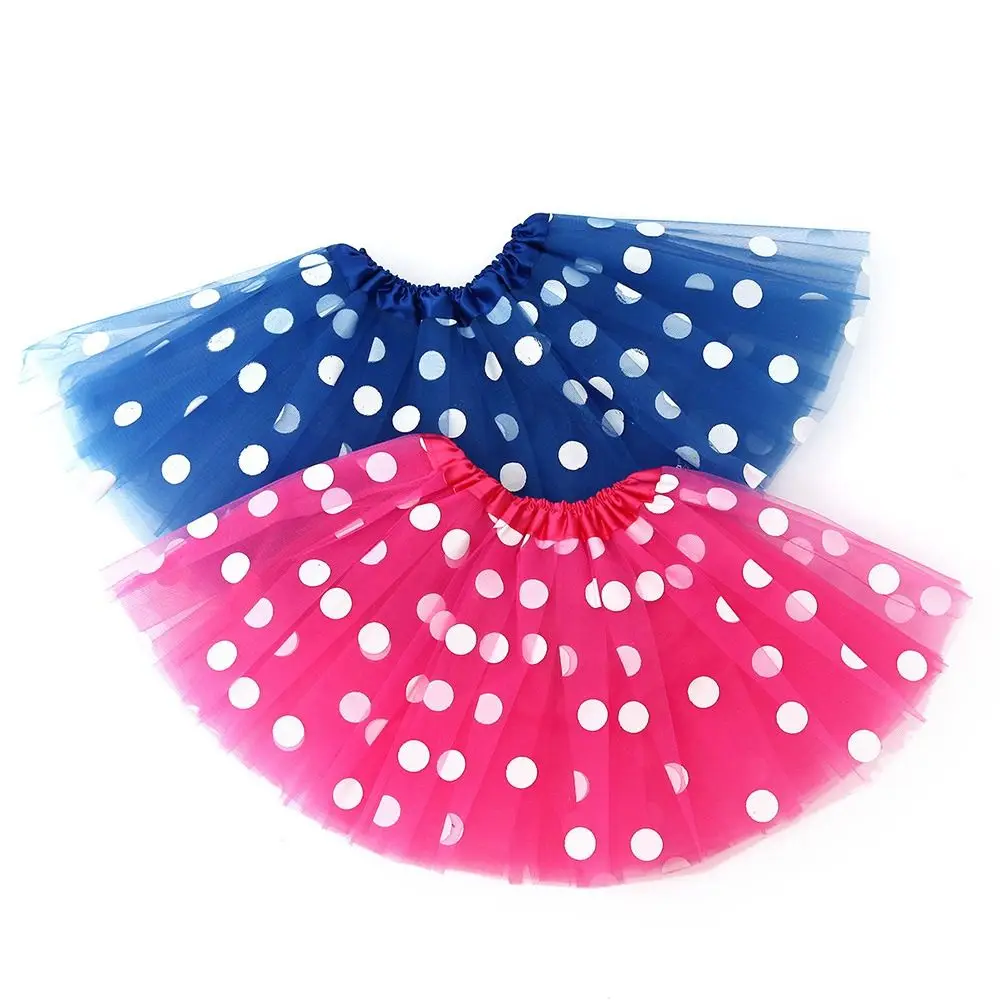 夏のウェーブポイントチュチュスカート カラフルなチュールダンススカート ネットバレエスカート 子供用