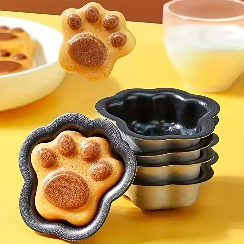 

Paw Print Cake Molds (1/5Pcs), Non-Stick Aluminum Pet-Themed Baking Pans for Cupcakes & Desserts
