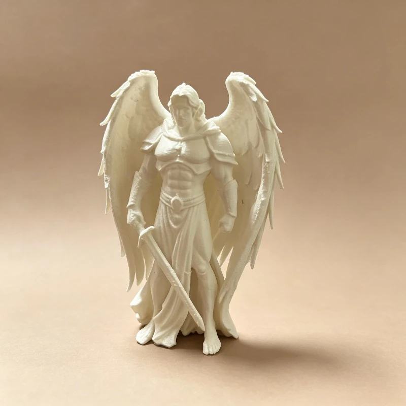 1‑Pc 3D‑Printed Warrior Angel Statue Ornament, Indoor & Outdoor Home Decor, Bookshelf Decoration, Holiday Gift for Easter, Valen