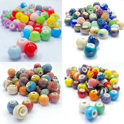 Totally 60 Different Colors 8MM Round Ceramic Spacer Beads DIY For Jewelry Making Small Cute Colorful