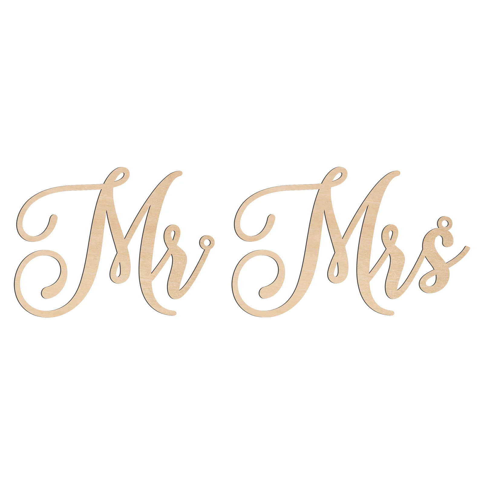 

Mr and Mrs Wood Chair Signs - Rustic Wedding Decor, Bride Groom Chair Back Sign, Wedding Signage (Set of 2, 4mm)