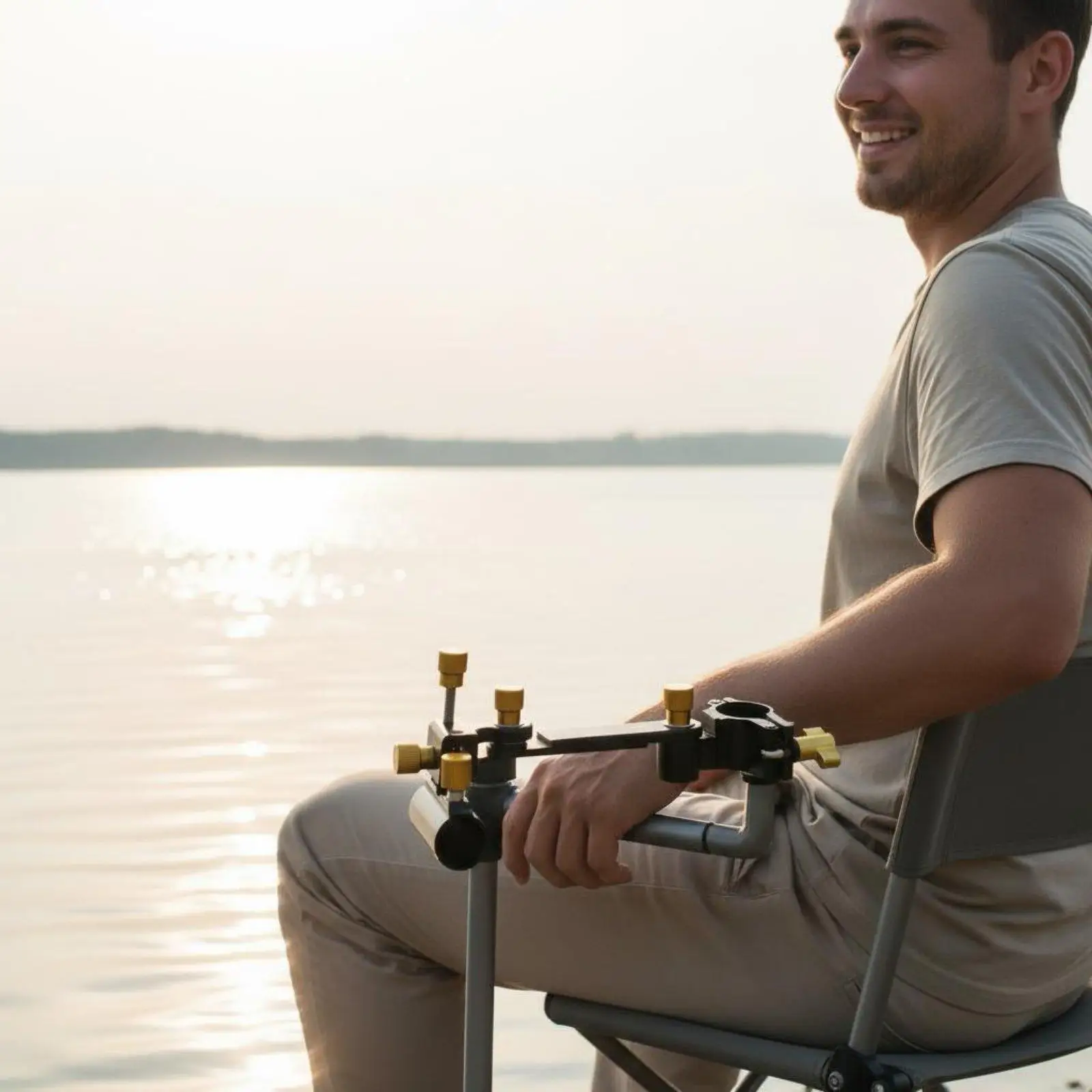 Thickened Fishing Bracket Enhanced Rod Support Frame Adjustable Holder for Outdoor Freshwater Fishing Chair Setup