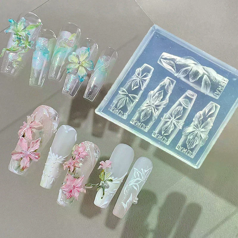 3D Flowers Nail Mold DIY Silic - Resin Art Templates Free review and price