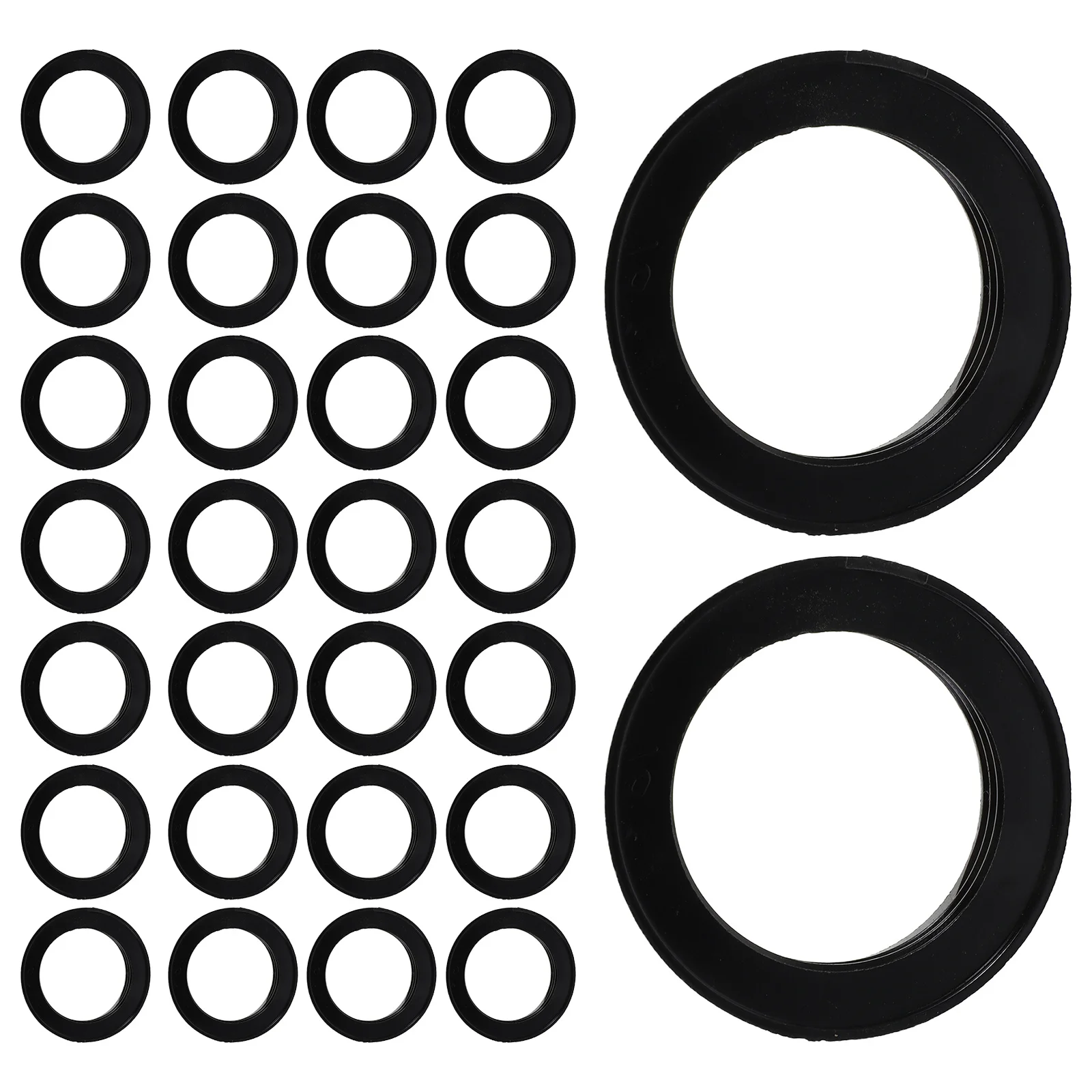 

42Pcs Black Bakelite Lamp Socket Shade Rings Threaded Retaining Rings for Table Lamp Replacement Parts