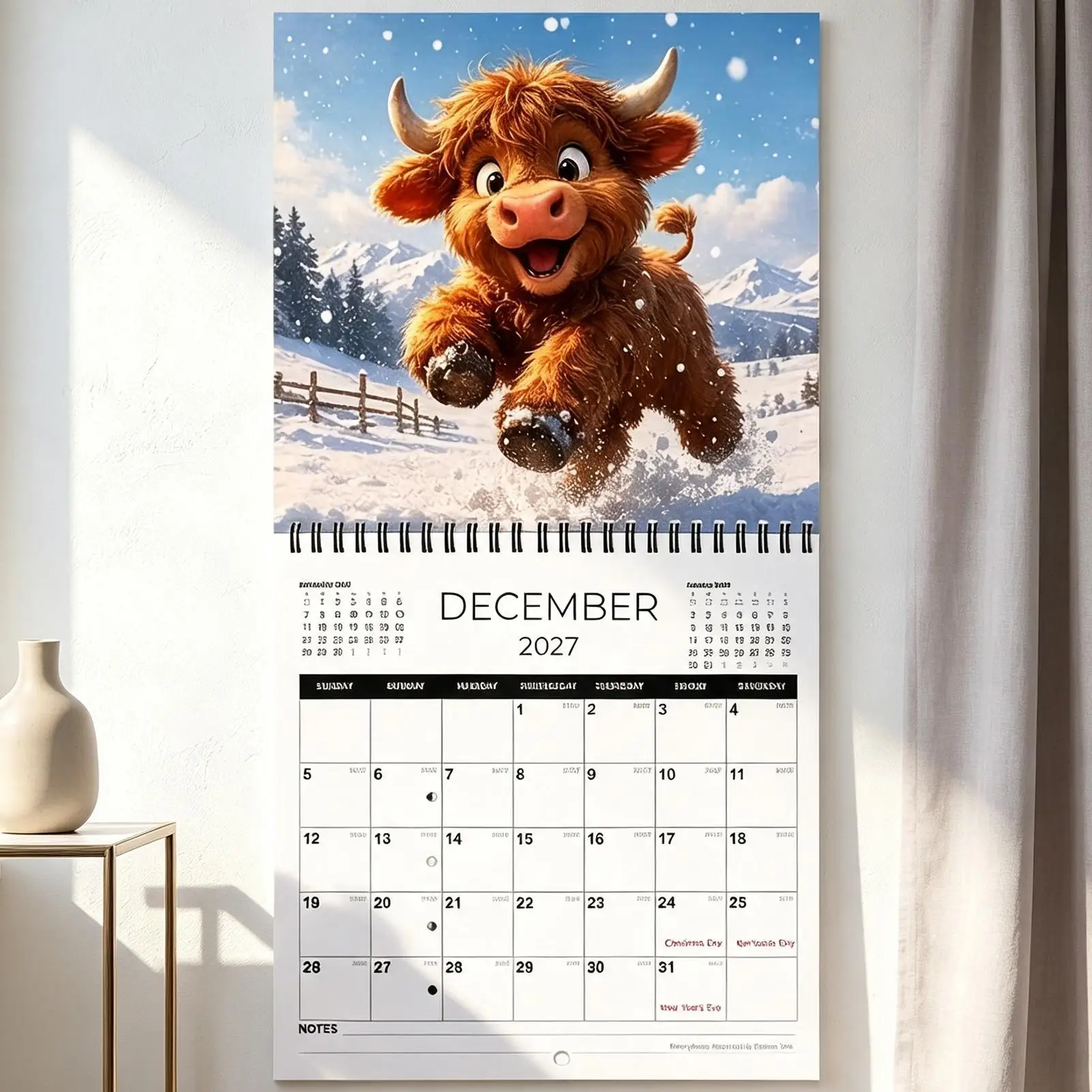 Farm Calendar 2027 Thick Paper 12 Month Retro Cow Planner Organizing Planning Nature Calendar For Home Dorm Office Apartment
