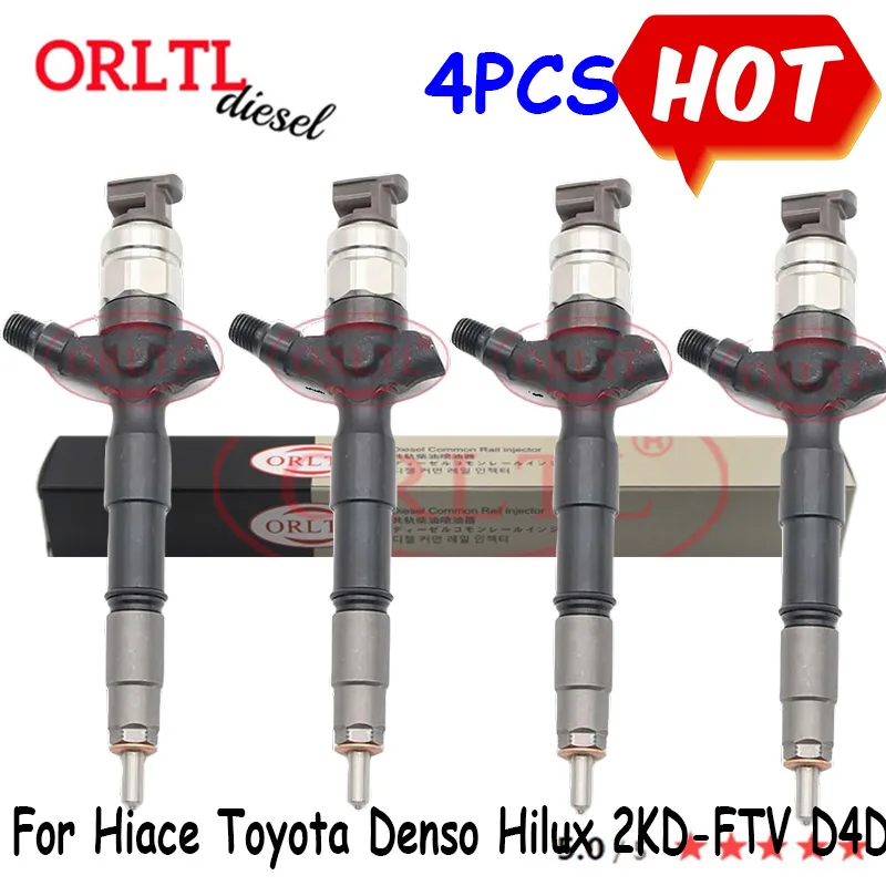 

4 pieces Original Injector 23670-09060 23670-0L010 095000-6190 For Hiace Toyota Denso Hilux 2KD-FTV D4D