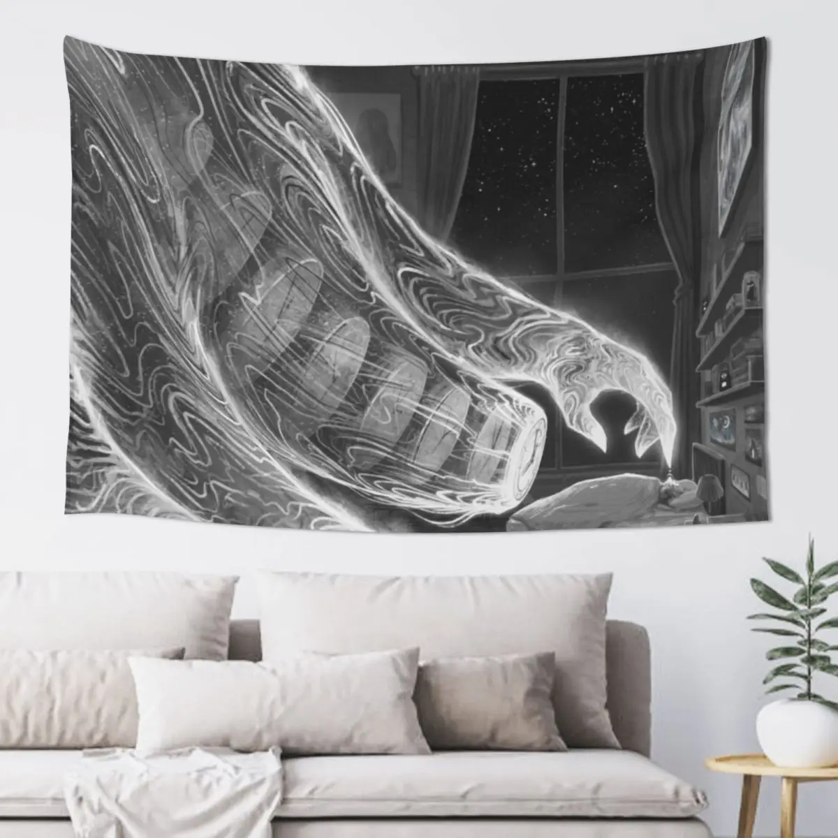 

Tempus, The Time Eater Tapestry Aesthetic Room Decorations Wall Hanging Decor Bedroom Decorations Cute Room Decor Tapestry