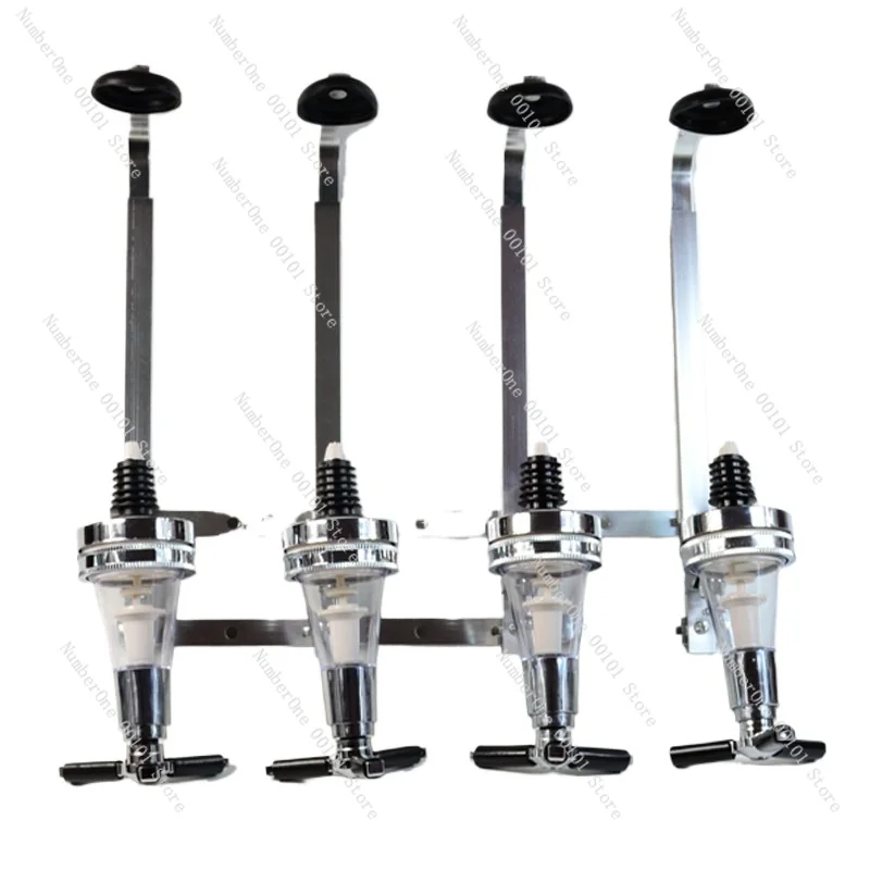 

Bar Western Restaurant Food Stall Cafe Leisure Bar Aluminum Alloy Four Heads Straight Row Quantitative Wall-mounted Bartending S