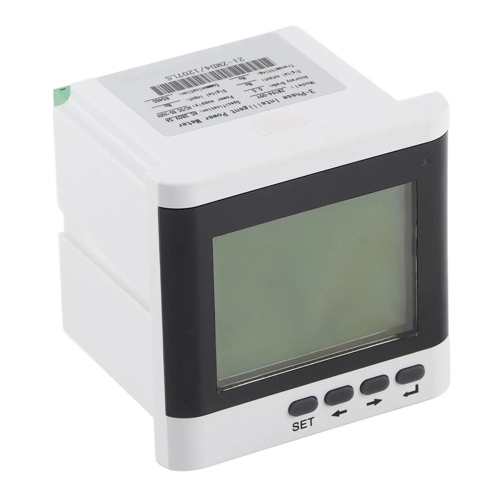 Programmable Three-Phase Electric Power Meter - Digital LED Ammeter & Voltmeter, Multi-Function Design