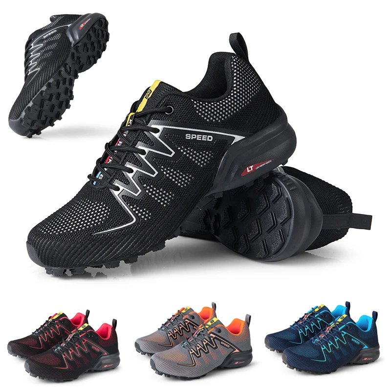 

MTB Cycling Shoes zapatillas ciclismo Men Motorcycle Shoes Knit Breathable Bicycle Shoes Outdoor Hiking Sneakers riding Shoes