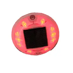 White Plastic Shell Solar Road Stud LED Flashing Landscape Light Outdoor IP68 Red Marker for Pavement Safety