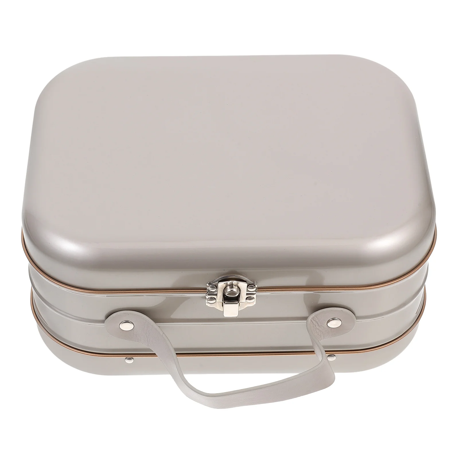 

Portable Storage Box Jewelry Organizer Cases Bunny Tinplate Small Trinket Boxes