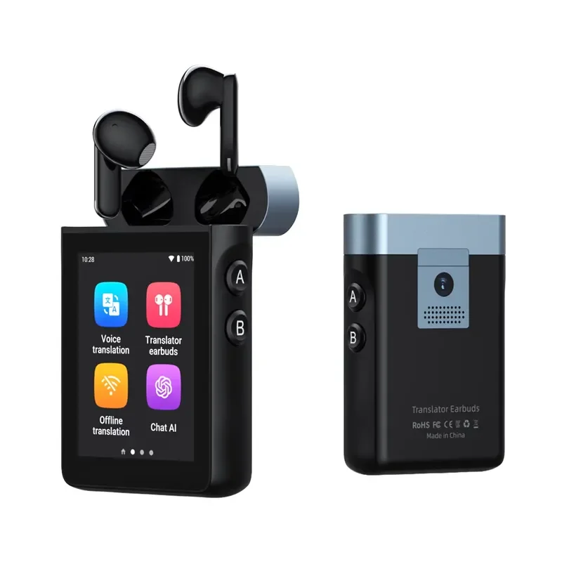 EE1 for A9S AI Translation Earbuds HD Touch Screen Real Time Two Way Voice Translation Offline Online
