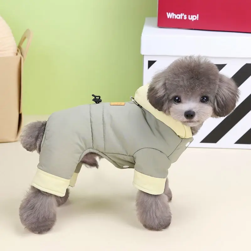 

Комбинезон для собак, утепленная теплая зимняя одежда для собак, пальто для чихуахуа, йоukshire, ветрозащитный комбинезон для щенков, куртка-пудель, одежда для домашних животных
