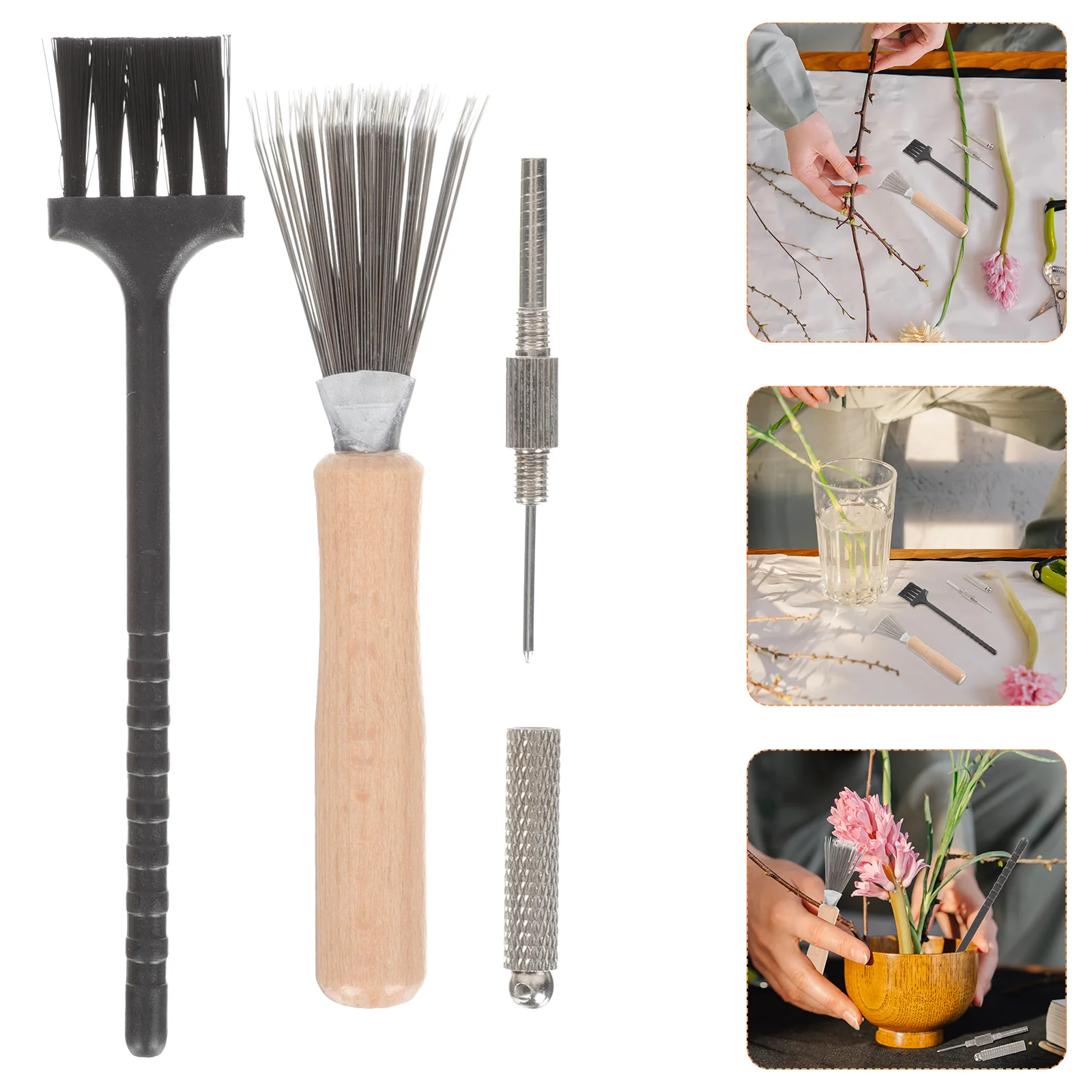 Cleaning Rake Flower Auxiliary Floral Tools Plants Corrector Arrangement Steel Practical Straighter Child