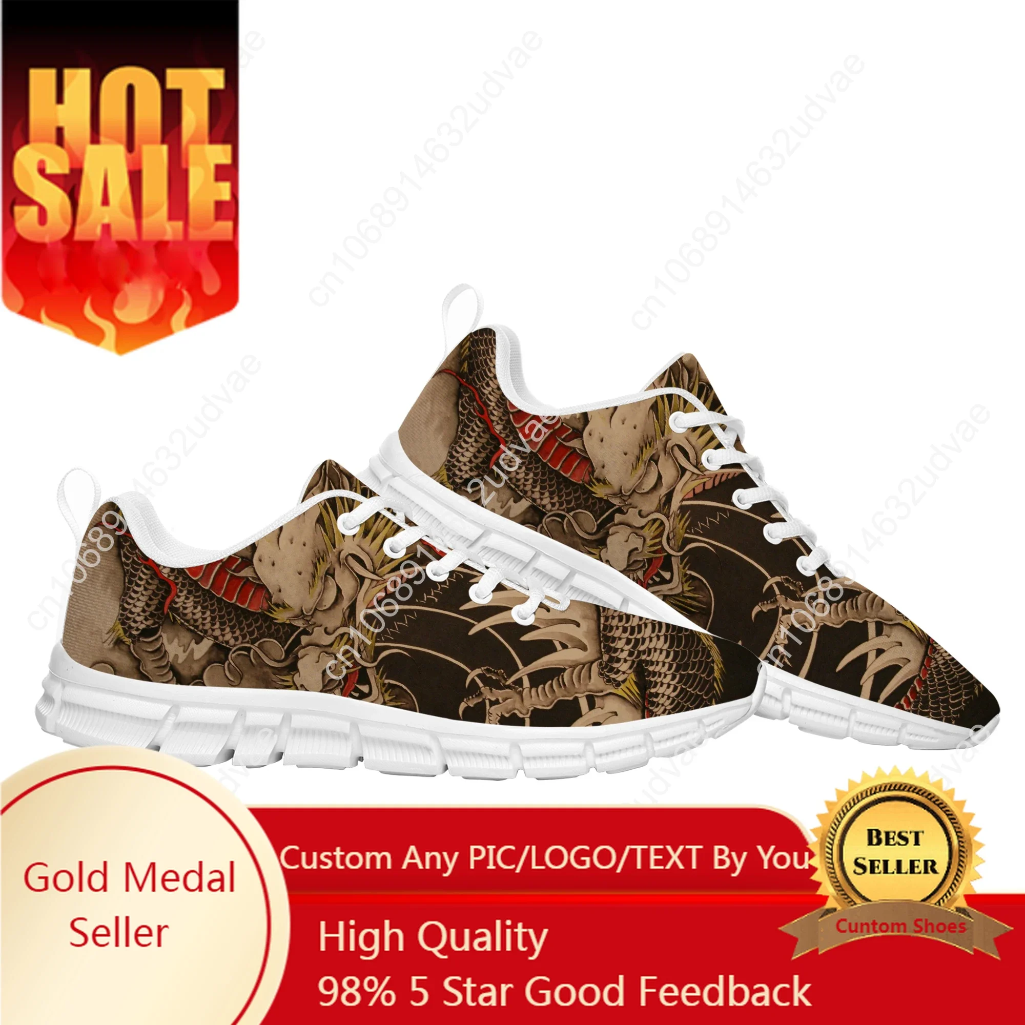 

Chinese Dragon Sports Shoes Mens Womens Teenager Customized Sneakers Casual Custom Made Shoe High Quality Couple Shoes