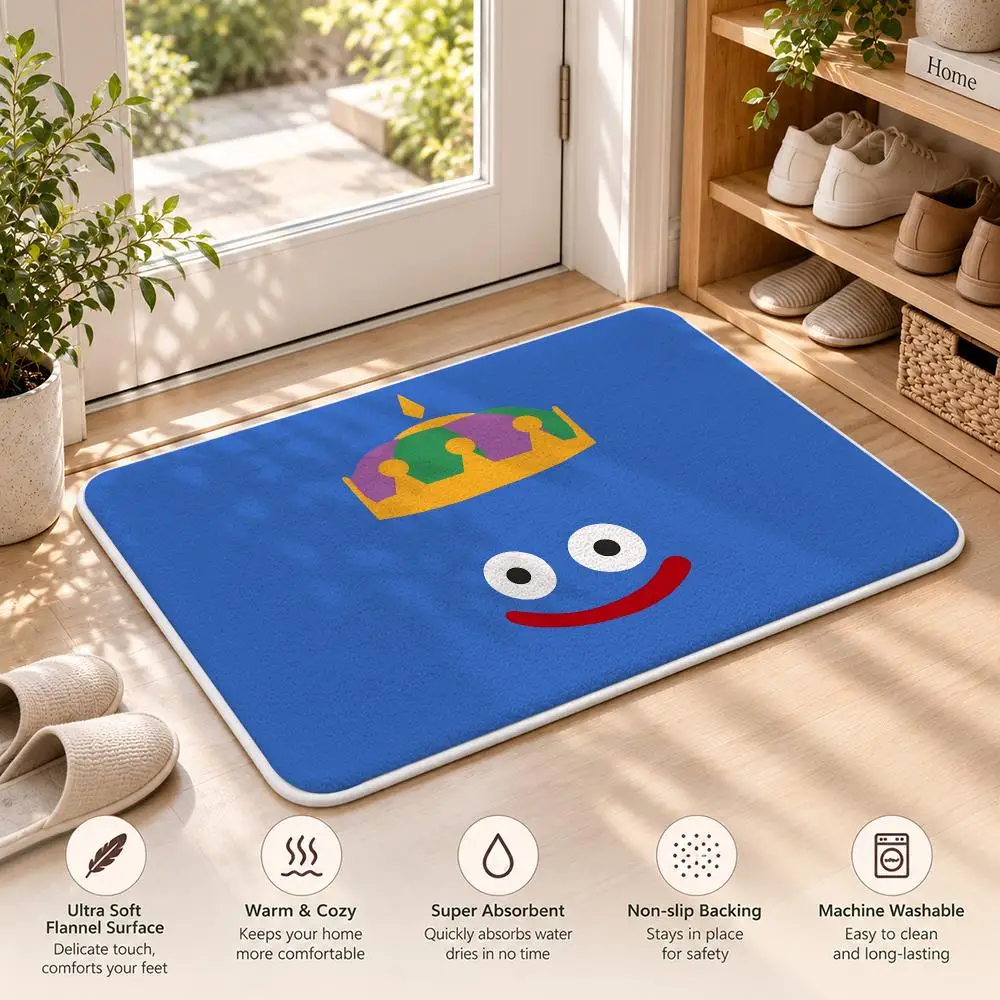 Dragon Quest Heroes Rocket Floor Mat Flannel Rug Soft Non Slip Washable Door Mat For Bathroom Bedroom Kitchen Home Decor