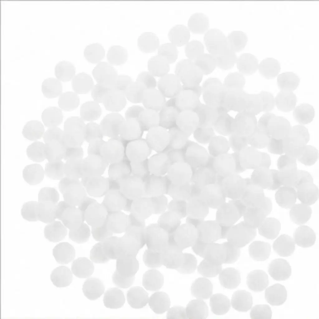 200Pcs White Polypropylene Pompoms Soft Elastic Balls for DIY Crafts School Projects Christmas Decorations Party Supplies