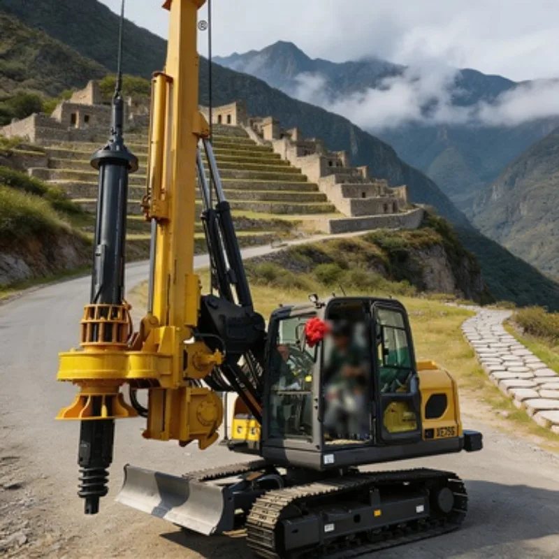 Crawler Mounted 56m Depth Rotary Drilling Rig Diesel Drill Rig Foundation Machine for Infrastructure Project Use