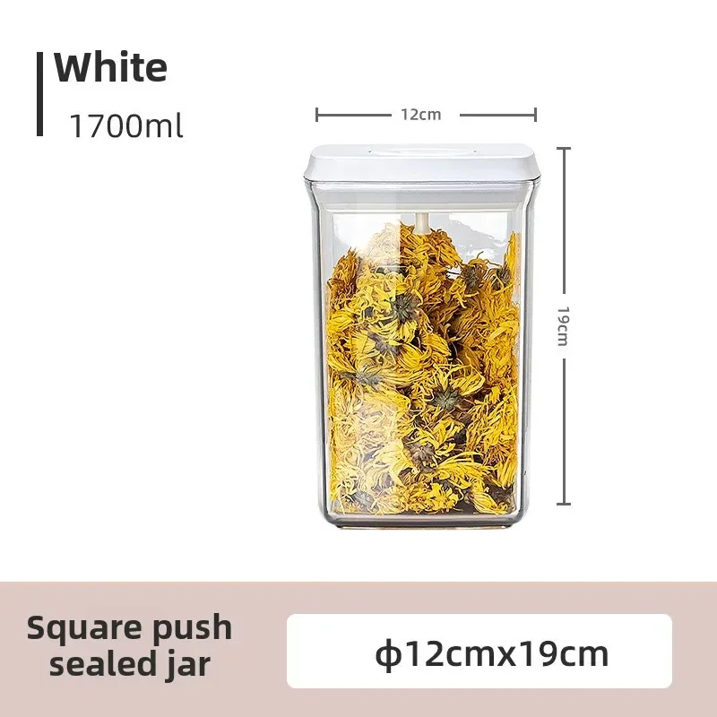 Vacuum Sealed Jar Household Push-Push Storage Jar, Coffee Bean Food Grade Freshness Container