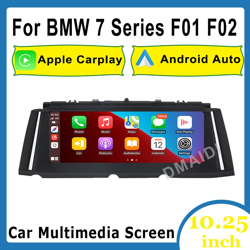 

10.25" Car Multimedia Video Player GPS Navigation Wireless CarPlay Android Auto For BMW 7 Series F01 F02 Original CIC NBT System