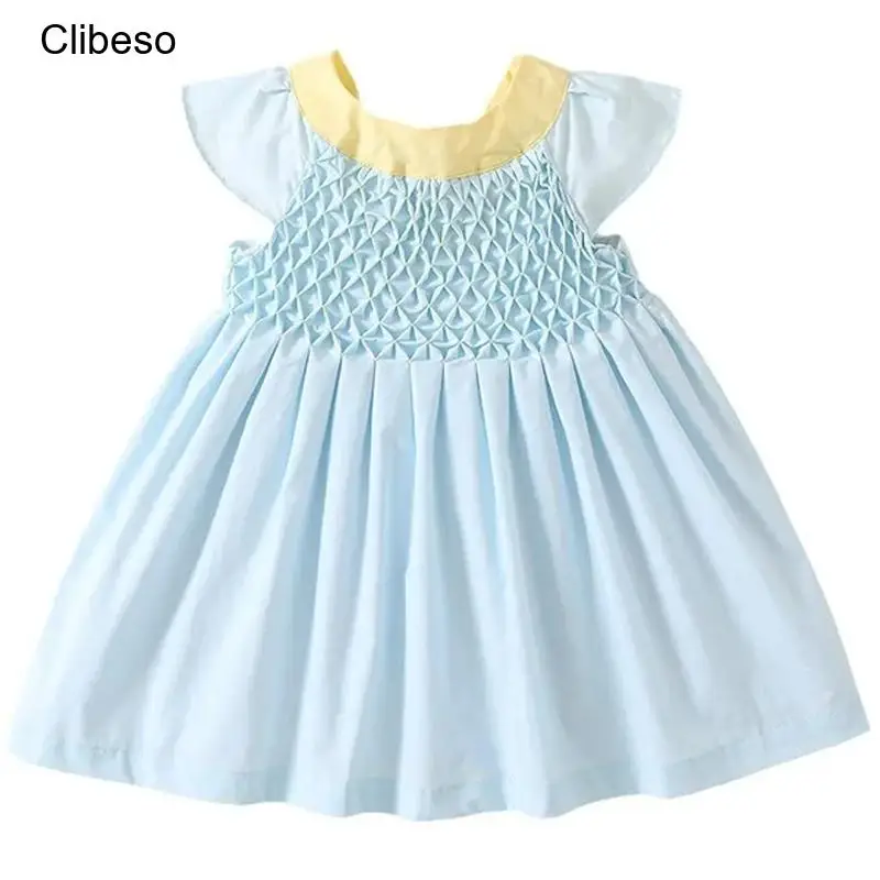 

Clibeso 2024 Girl's Children Baby Summer Lovely Charm Classy Noble Fashion Mesh Ventilate Princess Dress Birthday Party Clothes