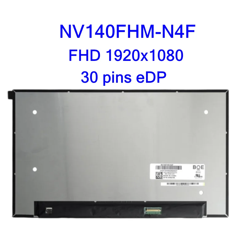 

14.0" IPS Laptop LCD Screen NV140FHM-N4F Fit NV140FHM-N4T B140HAN05.6 NV140FHM-N65 LP140WFA-SPM1 FHD 1920x1080 30pins eDP