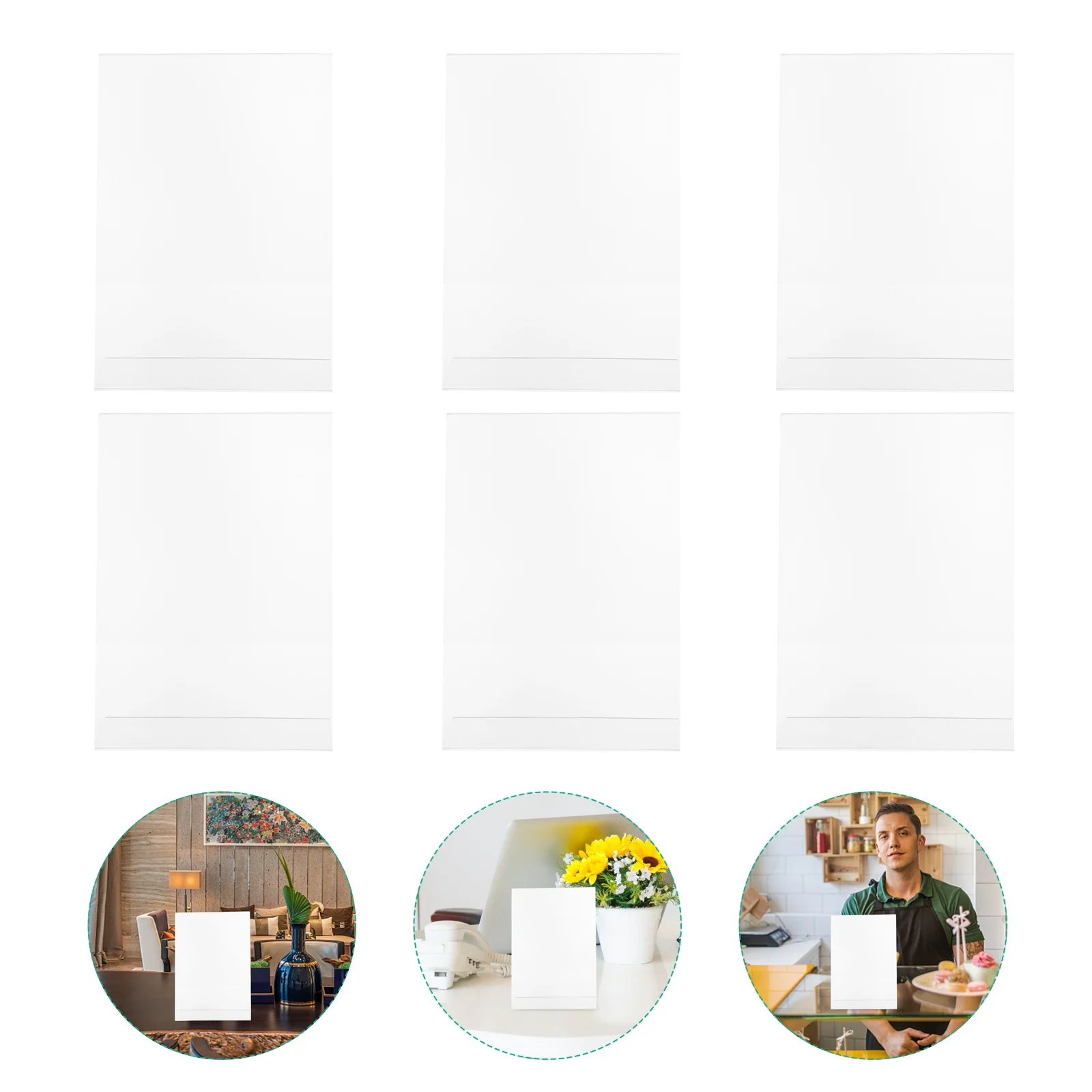 

6pcs Acrylic Table Card Clear Plastic Label Holders Retail Display Tag Price Tag Price Label Holder Acrylic Sign Holder LShape