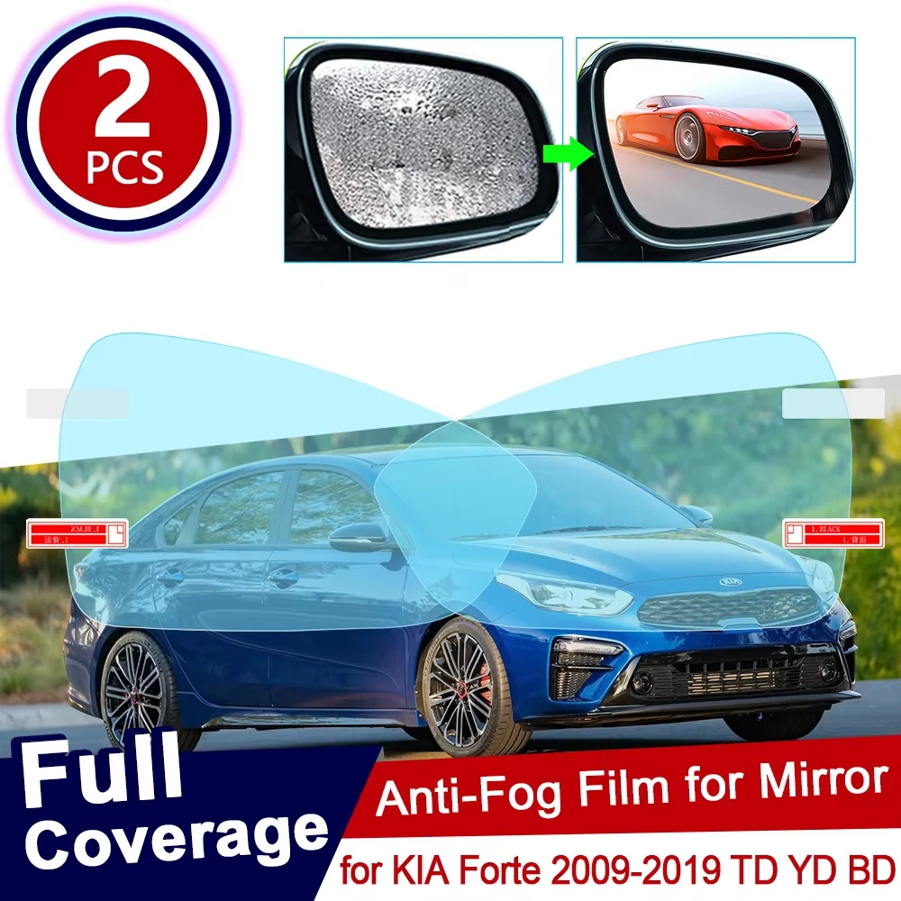 

for KIA Forte 2009~2019 TD YD BD Car Rearview Mirror Protective Film Anti Dazzle Waterproof Rainproof Anti Fog Car Sticker 2016