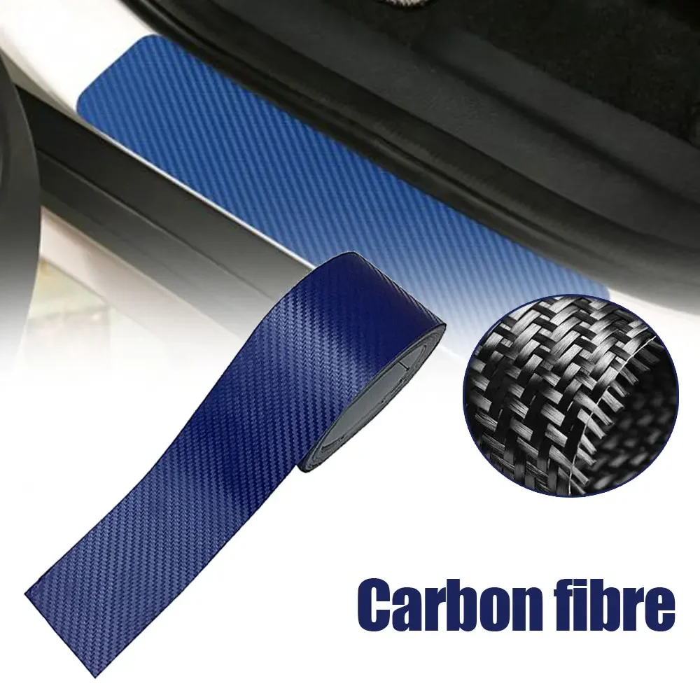 

1Pc Car Carbon Fiber Sill 10*300cm 3D Scuff Anti Scratch Threshold Car Sticker Door Sill Side Mirror Tape Waterproof Film