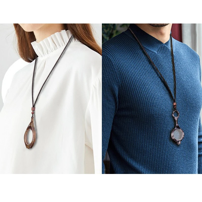 جديد المحمولة معلقة الرقبة طول النظر الشيخوخي النظارات قابل للتعديل للطي الرجعية إطار كامل نظارات للقراءة الرجال نظارات نسائية نظارات #4