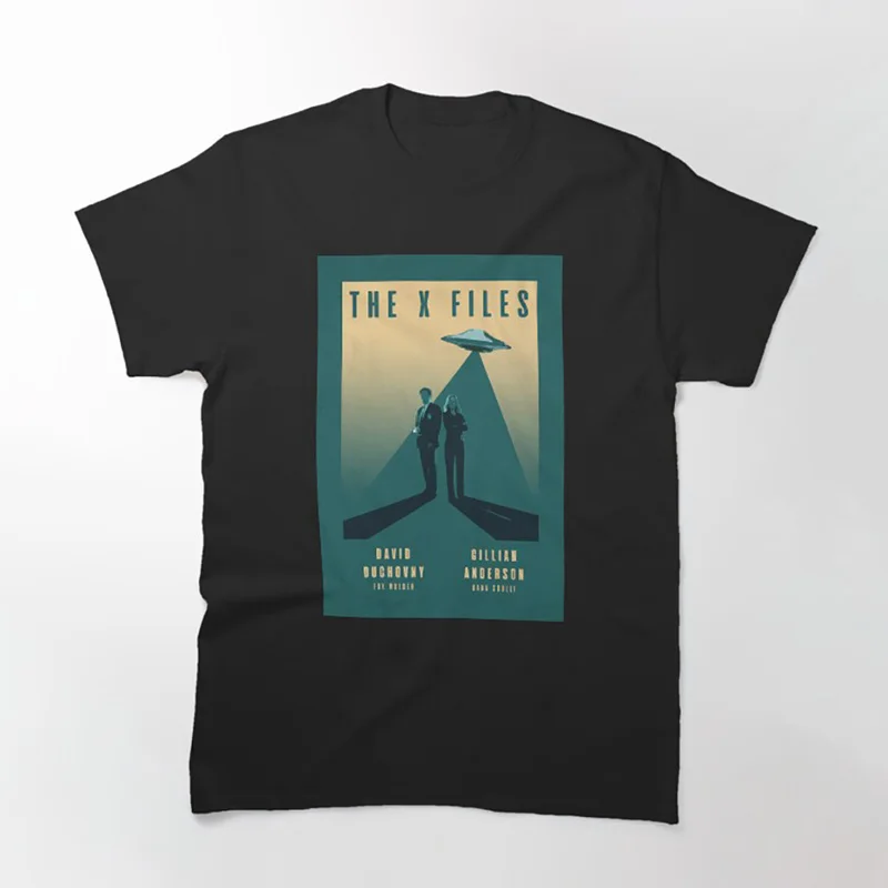 Believe Trust No One Vintage Sci fi tv series The X Files Gift t shirt 1104 Retro Alien movie Graphic clothes All size top S-6XL