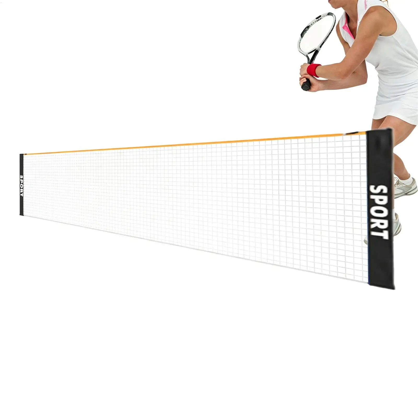 Volleyball Net for Backyard Height Adjustable Sport Training Mesh Backyard Badminton Net for Yard Beach Pool Court Gym School