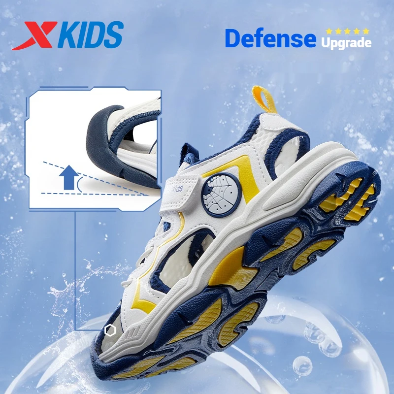 

Xtep Kid's Shoes Unisex 2025 Summer Sandals Non-slip Beach Shoes Shock-Absorption Lightweight Skateboard Shoes 675215509117